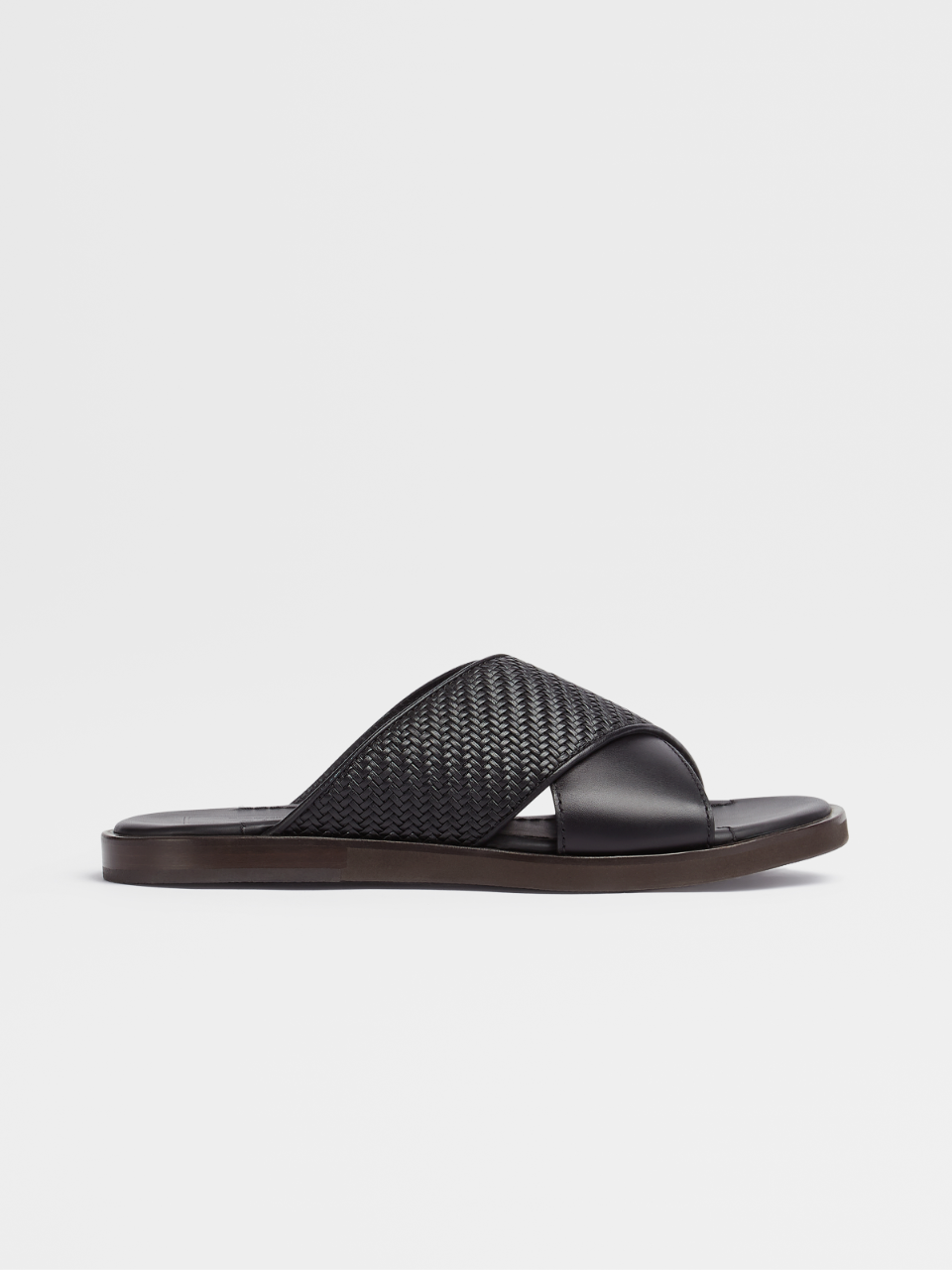 Black PELLETESSUTA™ Baleari Leather Sandals